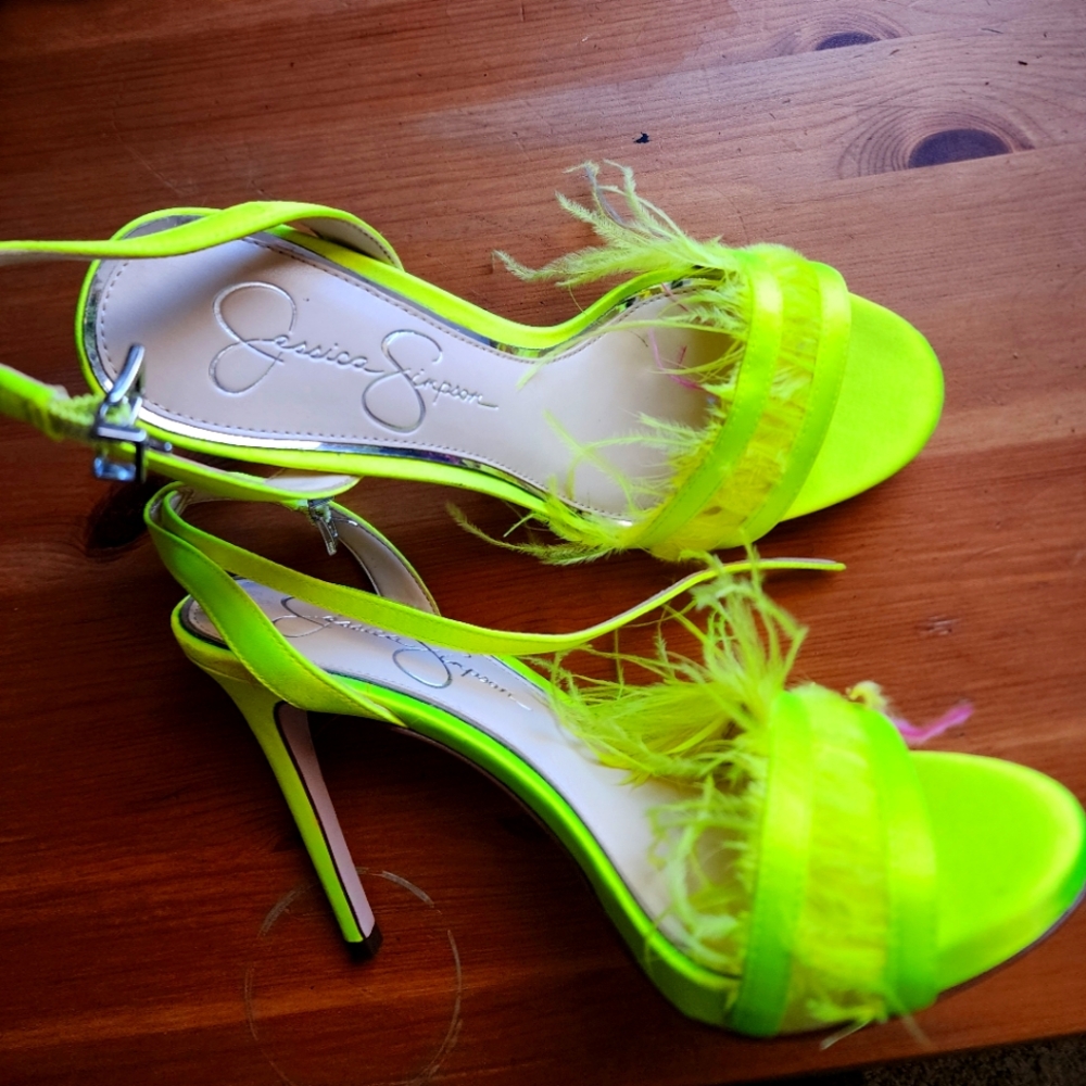 Bright yellow Jessica Simpson sandals